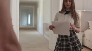 Schoogirl Visits Professor to Drop off Her Schoolwork and Earn Extra Credit