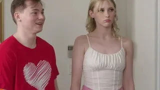 Petite Melody Marks gets Foursome with Slutty Milf Charlie Forde on Valentine...