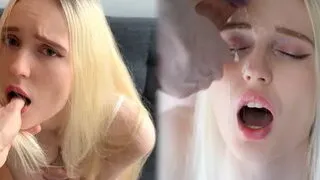 Stepdaughter Squirts in Her Panties - Fucked Hard, Huge Facial