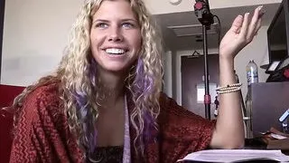 College Hippie Fucked & Covered in Cum