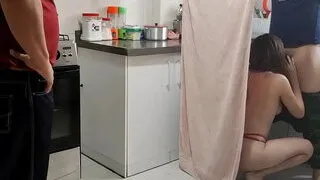 I Fuck My Stepmother while My Dad Fixing the Kitchen