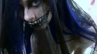 Goth teen fucks herself and cums hard