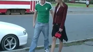 Girl gets fucked by two in a public place