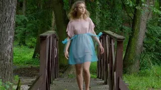 Fisherwoman strips naked outdoors