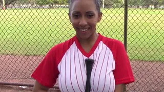 Busty baseball babe