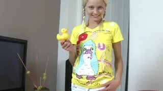 Golden shower for a duck