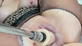 Close up pussy solo dildoing