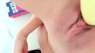 Close up babe fingers her pussy