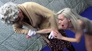 Antschas wrestling and fetish store - Granny Beats Up Nesty