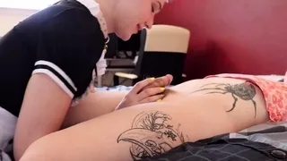 Amateur girlfriend handjob and blowjob with facial cum