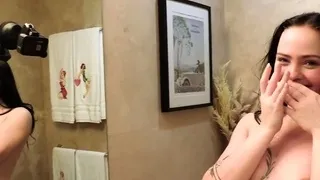 SMALL TIT BRUNETTE TATTOOED TEEN GIRLFRIEND CAUGHT IN SHOWER