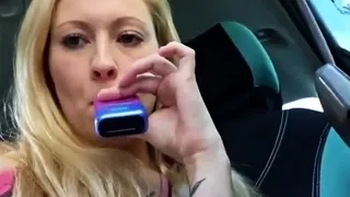 Amateur blonde having solo pleasure