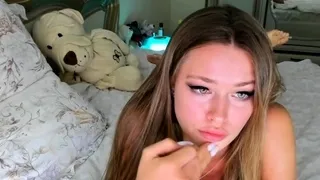 Petite small tit babe with perfect pussy masturbates