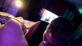 Wet and messy amateur blowjob and handjob