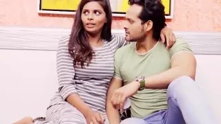 Pink labia close up of naive brunette