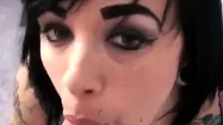 Tattooed Coed Christine Rhydes Is Giving A Pov Blowjob