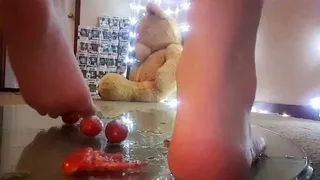 Foot fetish Close up feet and toes tease