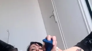 Amateur double toy masturbation