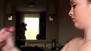 Amateur Handjob Ends With A Huge Facial