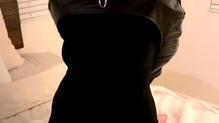 Hot brunette amateur MILF rides hubbys cock