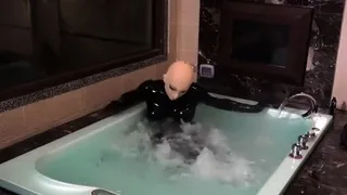 Pink labia close up of naive brunette