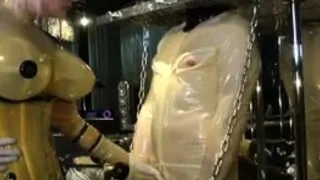 Pink labia close up of naive brunette