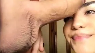 Amateur girlfriend blowjob and huge facial cumshot