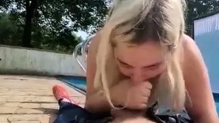 Blonde amateur milf does anal on pov camera 21