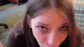 Hot amateur teen blowjob and facial HD video