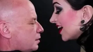 Milf femdoms in lingerie get cumshot from sub