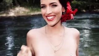 Busty brunette solo masturbation