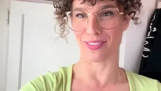 Cute curly brunette solo webcam masturbation