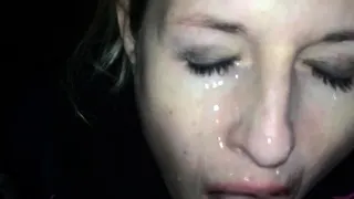 Tattooed amateur Milf homemade blowjob with cumshot