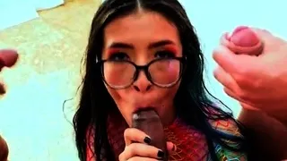 Amateur girlfriend home blowjob anal and facial cumshot