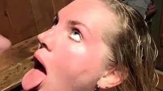 Real amateur slut gloryhole blowjob cumshot