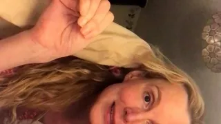 Mature blonde solo masturbation