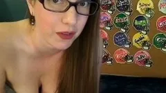 Brunette amateur babe strips off and masturbates