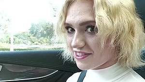 Blonde Gracie Gates moans during rough dicking in the bedroom