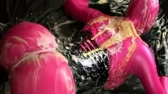 Solo fetish hoe toys her pussy with cucumber and loves it