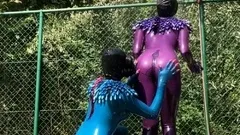 German amateur couple fucking outdoors