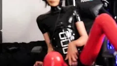 European amateur redhead masturbates on webcam