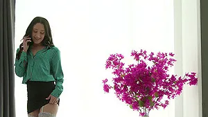 Stunning Sage Hunter with shaved pussy and small tits gets fucked