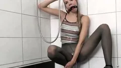 Sexy teen ebony solo toy masturbation