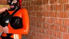 Solo eurobabe masturbating outdoors