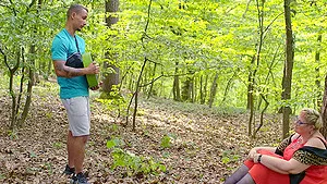 Outdoor dicking in missionary position with Diana wearing stockings