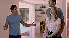 Rough Interracial MMF threesome with hot ass Melody Marks