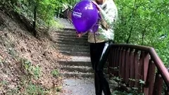 Blonde solo jerking off