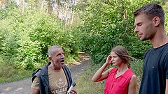 Older man gets lucky and fucks small tits hottie Sarah Kay