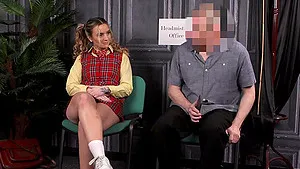 Stunning college chick giving a nice handjob - Lacey Amour