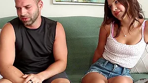 Skinny Callie Clein with natural tits gets fucked in doggy